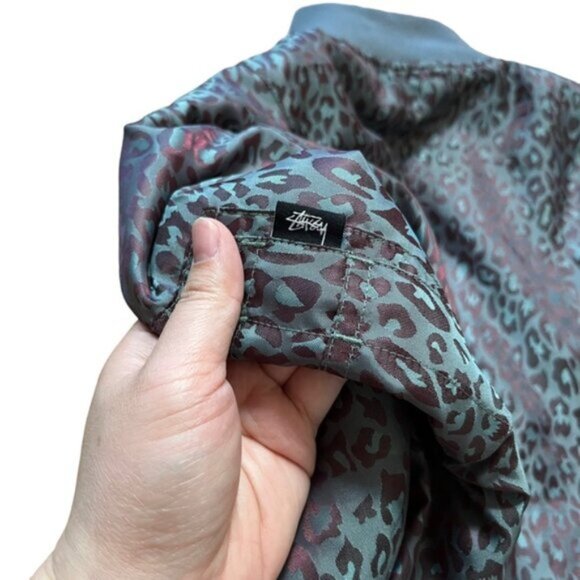 Stussy Multicolor Zip Up Bomber Jacket Iridescent Size XS - Picture 4 of 8